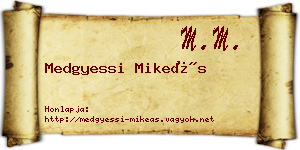 Medgyessi Mikeás névjegykártya